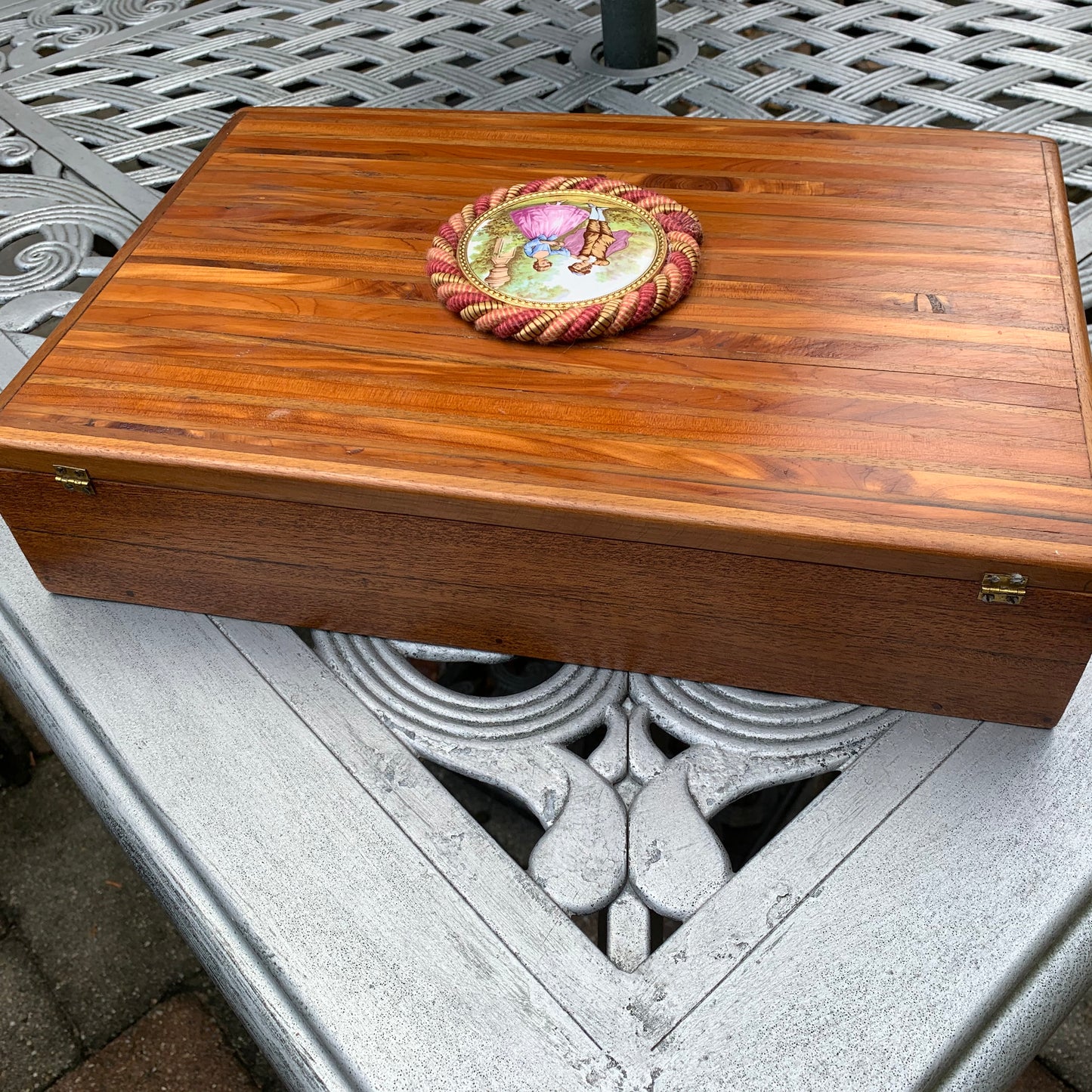 Lady Slippers Fragonard Wooden Jewelry Box