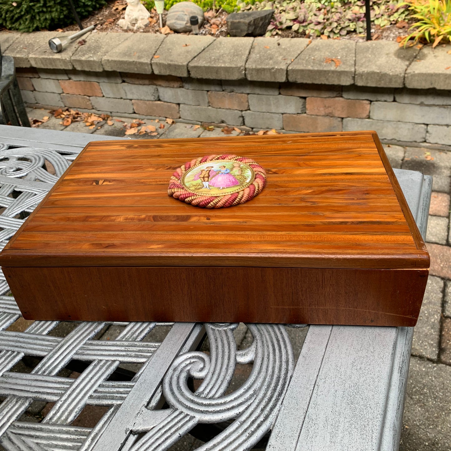 Lady Slippers Fragonard Wooden Jewelry Box