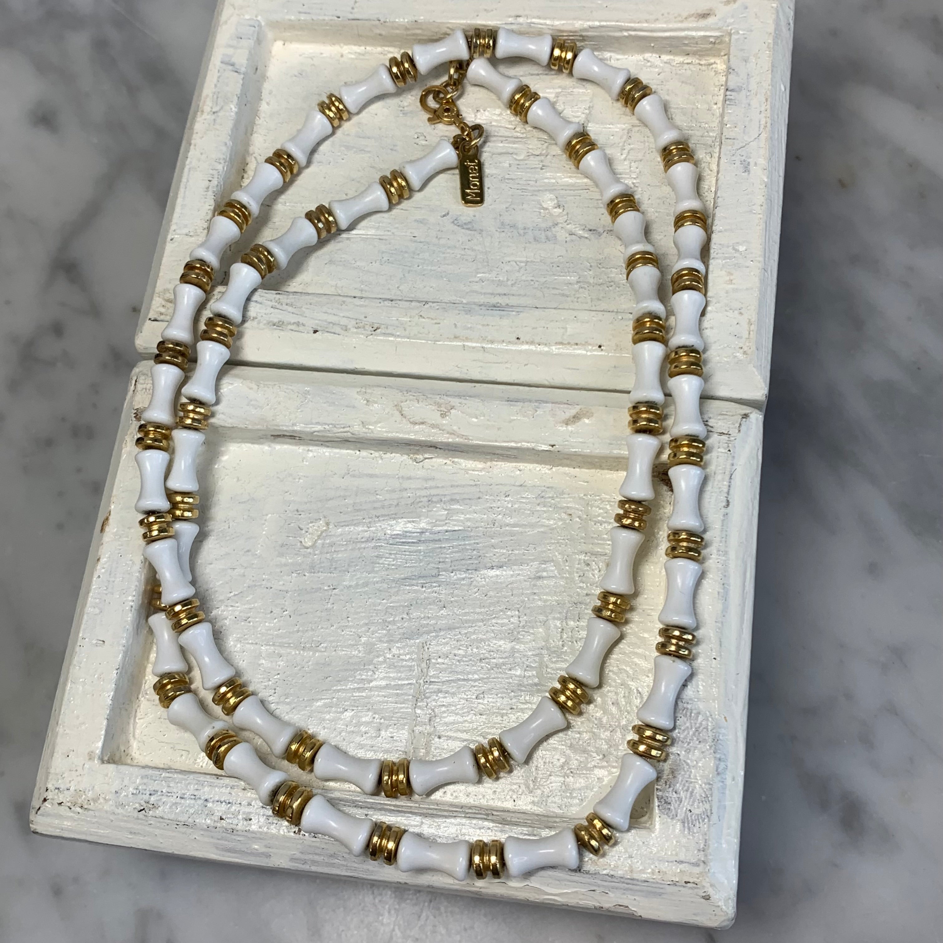 Vintage Monet Faux Pearl Necklace | Amberlayne Creations