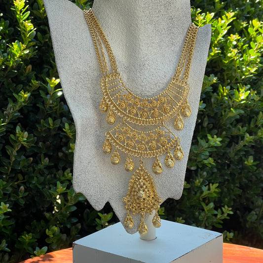 Vintage Unsigned Goldette Victorian Revival Necklace