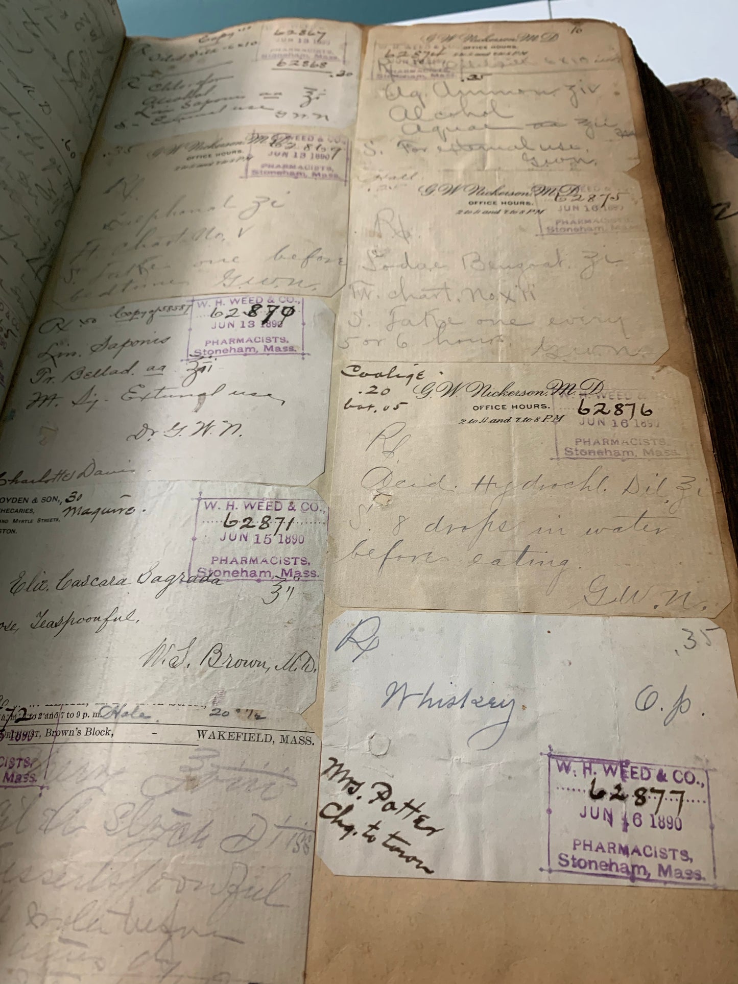 Antique 1889-1892 Druggist Prescription Book -180 PGS+, Hundreds of RX's